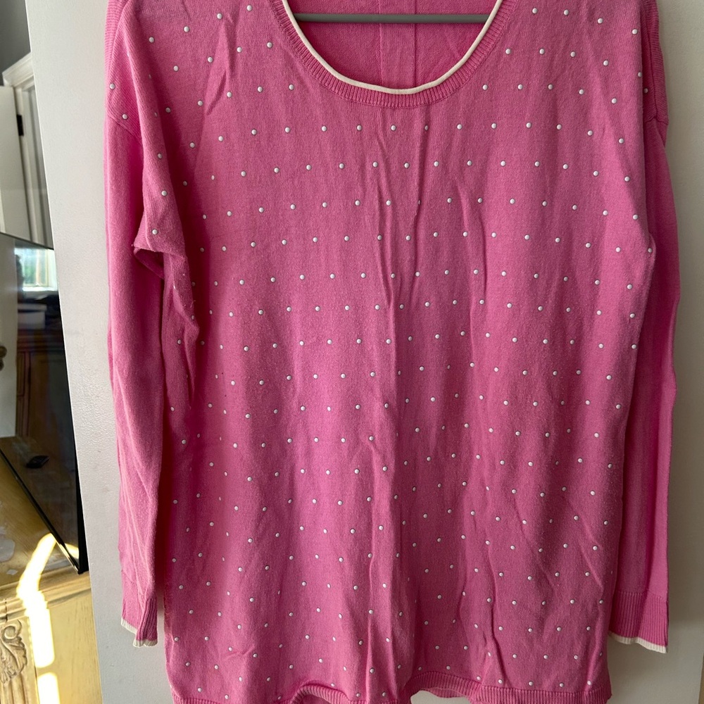 Elle Pink Polka Dot Blouse